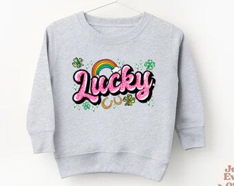 Lucky Kids St Patricks Day Sweatshirt, Kleinkind Sweatshirt, Lucky Shamrock Sweatshirt