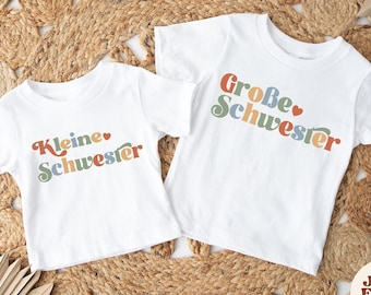 Große Schwester Toddler Shirt, Pregnancy Announcement, Baby Announcement, Kid Tee Kleine Schwester, Sibling Natural Infant, Kids Sweater