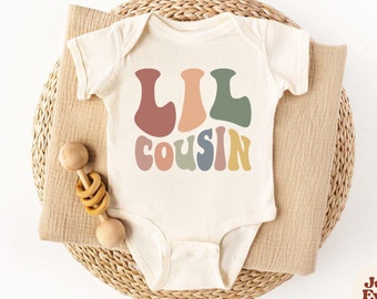 Kleiner Cousin-Baby-Body, natürlicher Body, Retro-Baby-Body für Jungen, natürlicher Cousin-Body, natürlicher Body, bestes Geschenk