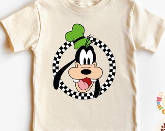 Goofy Dog Kids Shirt, Toddler Disney Shirt, Cute Retro Disney Shirt, Checkered Goofy shirt, Disney Tee, Goofy Baby Body, Disney Friends