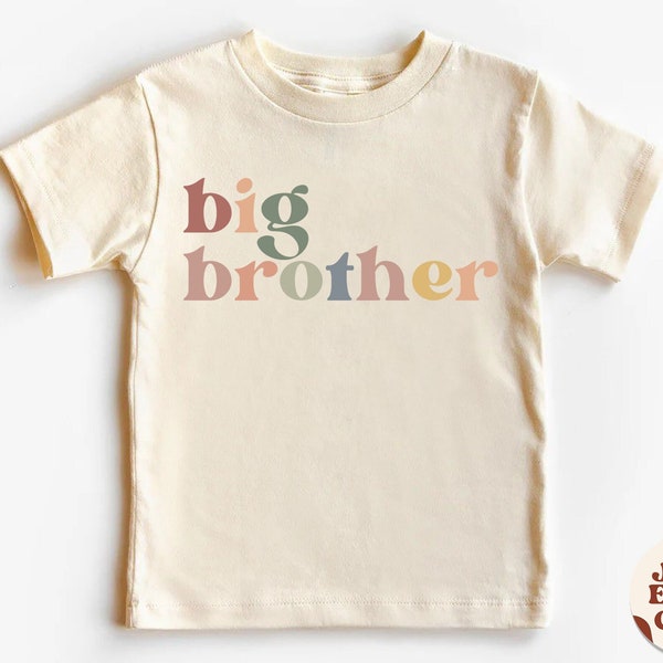 Big Brother Toddler Shirt, Big Brother Baby Bodysuit, Pregnancy Announcement,  Natural Big Brother Gift, Sibling Natural Infant, Youth Tee