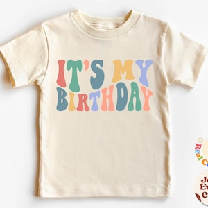 It&#39;s My Birthday Shirt, Cute Retro Kids Shirt, Toddler & Youth Tee, Birthday Girl Boy Gifts, Birthday Natural Bodysuit, Birthday Tee