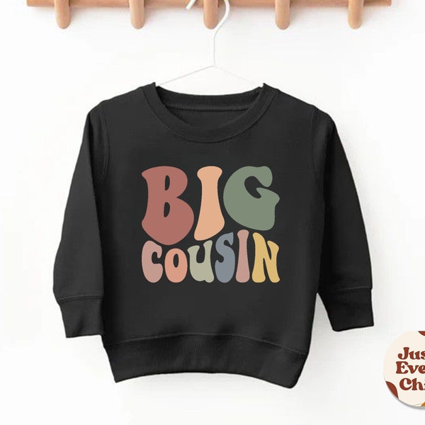 Big Cousin Kleinkind Sweatshirt, Cousin Pullover, Big Cousin Kinder Sweatshirt, Boho Big Cousin Sweatshirt, Retro Cousin Kleinkind Pullover