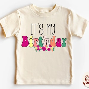 Es ist mein Geburtstag Shirt, Mädchen Geburtstag T-Shirt, süße Mädchen Kinder Shirt, Retro Blumenmädchen T-Shirt, Geburtstag Natur Kleinkind T-Shirt, Geburtstagsgeschenk