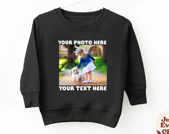 Personalized Kids Photo Sweater, Custom Picture Youth Sweatshirt, Custom Baby Sweater, Baby Gift, Custom Toddler Sweater