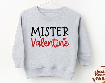 Valentine Sweater, Mister Valentine Sweater, Toddler Valentine's Day Sweatshirt, Holiday Sweater, Kids Valentine Sweatshirt