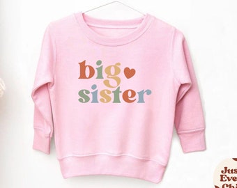 Große Schwester Pullover, Schwangerschaftansage, große Schwester Sweatshirt, Babymitteilung, Schwangerschaft enthüllen Pullover, große Schwester Ankündigung