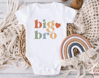 Big Bro Shirt, Zwangerschap Aankondiging, Schattige Big Bro Romper, Nieuwe Baby Aankondiging, Natuurlijke Peuter Tee, Big Brother Kids Shirt, Broers en zussen