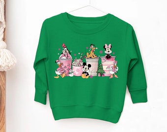 Disney Epcot Party Sweater, Kids Christmas Sweatshirt, Mickey And Friends Christmas Sweatshirt, Toddler Christmas Sweater