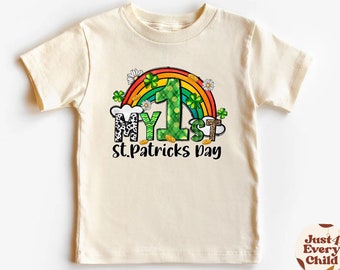 Mein erster St. Patricks Day Kinder Shirt, St. Patricks Geburtstag Shirt, Patricks Day Outfit für Kinder, Kleinkind Shirt St. Pattys Day, Geburtstagsgeschenk