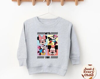 Ich liebe dich Valentinstag Pullover, Kinder Disney Valentinstag Pullover, Micky und Freunde Valentinstag Pullover, Todder Valentinstag Pullover