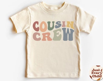 Chemise pour tout-petit cousin crew, chemises cousins rétro, body cousin, joli cadeau cousin crew, tenue naturelle pour tout-petit, faire-part de grossesse