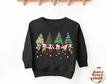 Mickey And Friends Christmas Sweater, Disney Christmas Sweatshirt, Toddler Christmas Outfit, Xmas Gift, Retro Disney Christmas Present