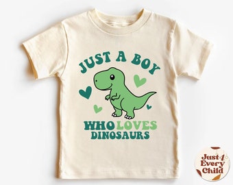 Niedliches Dinosaurier-Kleinkind-Shirt, trendiges Dinosaurier-Kinder-Shirt, Jungen-Dinosaurier-T-Shirt, Geburtstags-Jungengeschenk, natürliches Kleinkind-T-Shirt, Kleinkind-TRex-Shirt