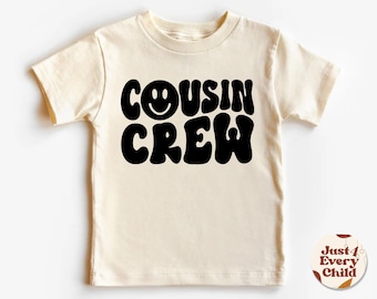 Chemise pour tout-petit cousin Crew, t-shirt Boho Cousin Crew, t-shirt naturel pour tout-petit cousin mignon, chemise bébé anniversaire cousin, T-shirt pour tout-petit