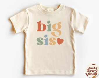 Big Sis Bodysuit, Big Sis Shirt, Girls Natural Baby Body, Retro Pregnancy Announcement Bodysuit, Toddle Shirt, Big Sister Body, Big Sis