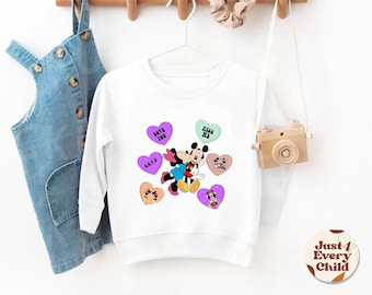 Disney Valentine Day Sweater, Cute Minnie Sweatshirt For Valentine, Valentine's Day Gift