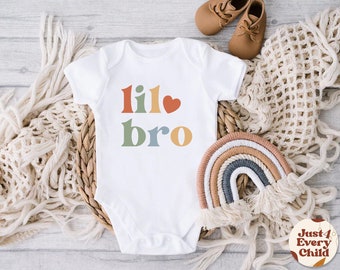 Lil Bro Shirt, Pregnancy Announcement, Cute Lil Bro Bodysuit, New Baby Announcement, Natural Toddler Tee, Lil Brother Kids Shirt, Siblings