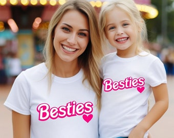 Besties Matching Mama And Me T-Shirt, Besties Tees, Mommy and Me Shirts, Kid Matching  T-Shirts,  Best Friend Gift,  Matching Valentineft