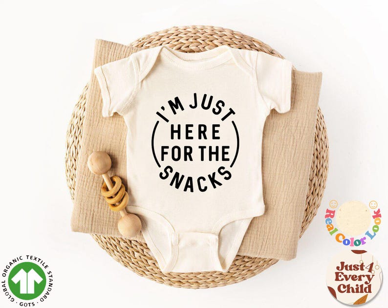 I'm Just Here For The Snacks Toddler Shirt, Toddler Shirts, Snack Kids Shirts, Snack Lover Baby Shirt, Cute Snack Toddler Shirt, Natural Tee image 9