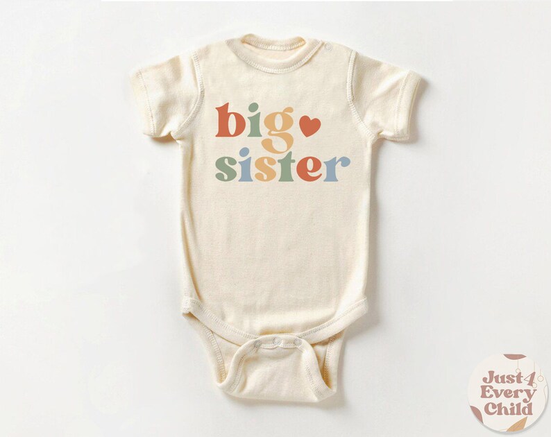 Big Sister T Shirt, Pregnancy Announcement, Cute Natural Baby Body, Baby Announcement, Pregnancy Reveal Shirt, Big Sister Announcement image 7