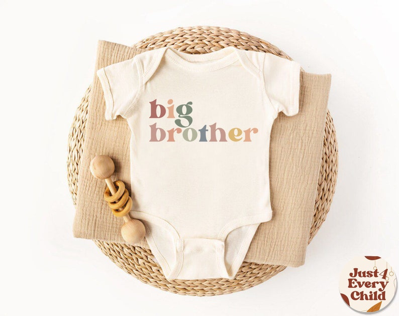 Big Brother Kleinkind Shirt, Big Brother Baby Body, Schwangerschaftansage, Natürliche Big Brother Geschenk, Geschwister Natürlich Säugling, Jugend Tee Bild 4