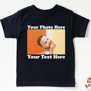 T-shirt photo personnalisé pour enfant, Vêtements de famille personnalisés pour bébé, T-shirt photo personnalisé pour jeune, Enfants personnalisés, T-shirt photo personnalisé pour tout-petit
