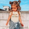 Big Sister T Shirt, Pregnancy Announcement, Cute Natural  Baby Body, Baby Announcement, Pregnancy Reveal Shirt, Big Sister Announcement product logo