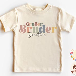 Personalisiertes großes Bruder Shirt, benutzerdefiniertes großes Bruder T-Shirt, Schwangerschaftsankündigung, Babyankündigung