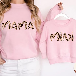 Mama & Mini Sweatshirt Set, Mommy and Me Sweaters, Family Outfit Set, Gift for Mom, Mom Daughter Sweater