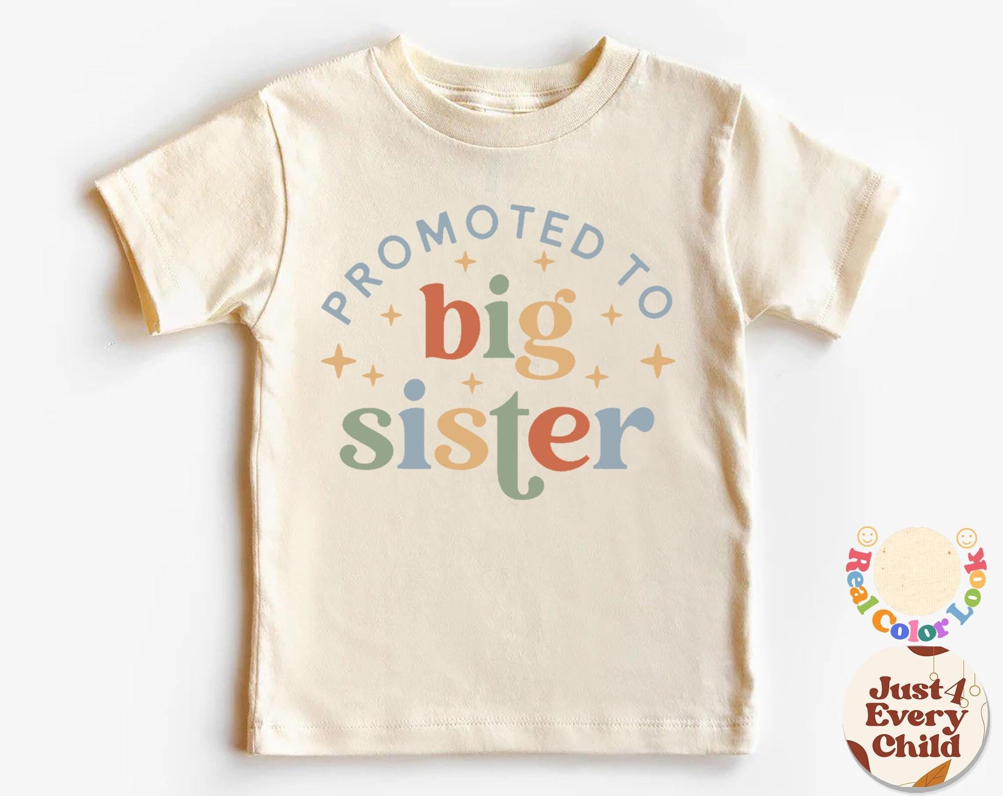 T-shirt "Future Grande Sœur 2026" - Annonce Grossesse Pour Petite Fille - Modèle Tendance Et Mignon