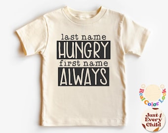 Always Hungry Body, Baby Shower  Natural Baby Body, New Born Body, Funny Toddler Outfit, Sarcastic Youth T-Shirts, Snack Lover Baby Shirt