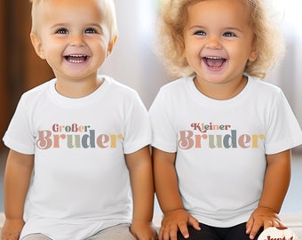 Großer Bruder Toddler Shirt, Pregnancy Reveal Shirt, Cute Retro Kids Shirt, Natural Großer Bruder Gift, German Kid Tee  Großer Bruder