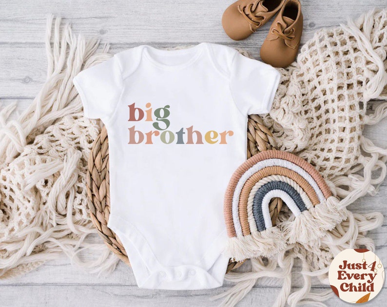 Big Brother Kleinkind Shirt, Big Brother Baby Body, Schwangerschaftansage, Natürliche Big Brother Geschenk, Geschwister Natürlich Säugling, Jugend Tee Bild 5