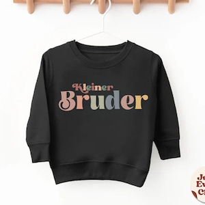 Großer Bruder-Kleinkind-Shirt, Schwangerschafts-Enthüllungsshirt, süßes Retro-Kinder-Shirt, natürliches Kleiner-Bruder-Baby-Shirt, deutsches Kinder-T-Shirt Großer Bruder Bild 9