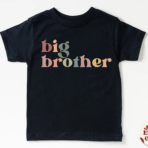 Big Brother Kleinkind Shirt, Big Brother Baby Body, Schwangerschaftansage, Natürliche Big Brother Geschenk, Geschwister Natürlich Säugling, Jugend Tee Black