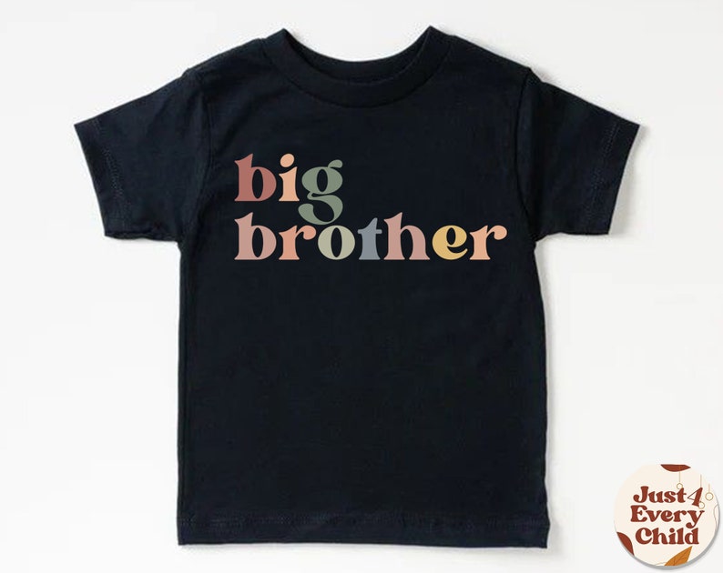 Big Brother Kleinkind Shirt, Big Brother Baby Body, Schwangerschaftansage, Natürliche Big Brother Geschenk, Geschwister Natürlich Säugling, Jugend Tee Black