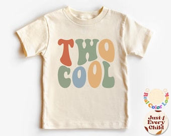 Shirt TwoCool, verjaardagsshirt, retro shirt 2e verjaardag verjaardag, shirt tweede verjaardag, natuurlijk shirt, verjaardagsoutfit