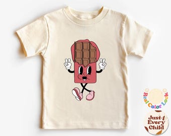 Camiseta divertida de chocolate, camiseta del día de San Valentín, camiseta para niños, camiseta para el día de San Valentín, regalo del día de San Valentín para niños