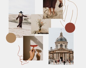 Serene Instagram Mood Board Canva Template