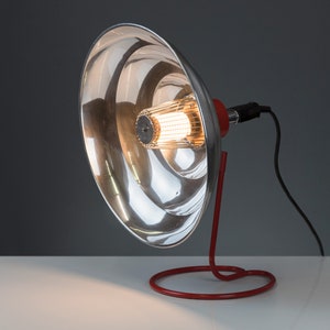 Vintage XL heat lamp unique piece restored DIY upcycling large table lamp Mid Century Industrial Design Loft desk lamp 1950s