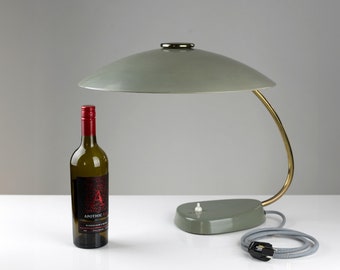 XXL LBL table lamp large Bauhaus desk lamp 50s 60s design classic green brass