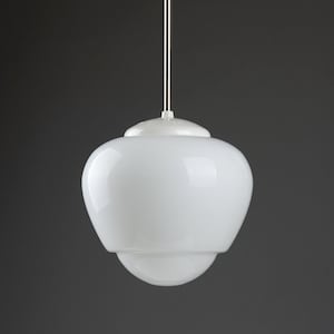 Classic ceiling lamp opal glass white Bauhaus Art Deco antique ball lamp 1930s