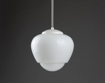 Classic ceiling lamp opal glass white Bauhaus Art Deco antique ball lamp 1930s