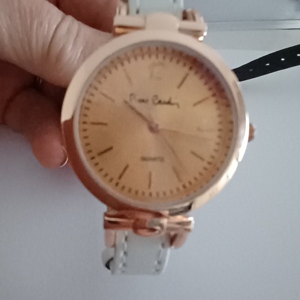 Ladies Wrist Watch Pierre Cardin Quartz Watch Interchangeable Straps Fashion Watch Rose Gold Colour Unused