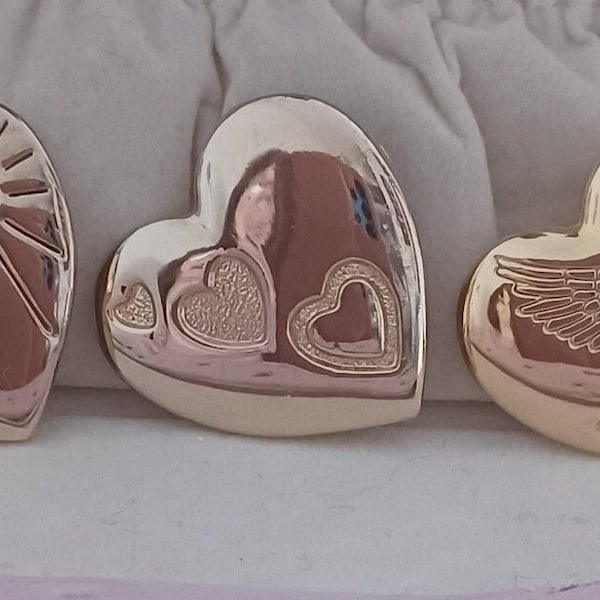 Variety Club Heart Brooches Set of 3 Gold Tone Heart Brooch 1990s Variety Club Pin