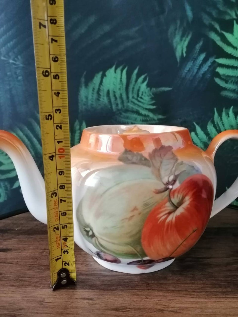 Vintage Teapot Victoria China Czechoslovakia Fruit Pattern Etsy UK