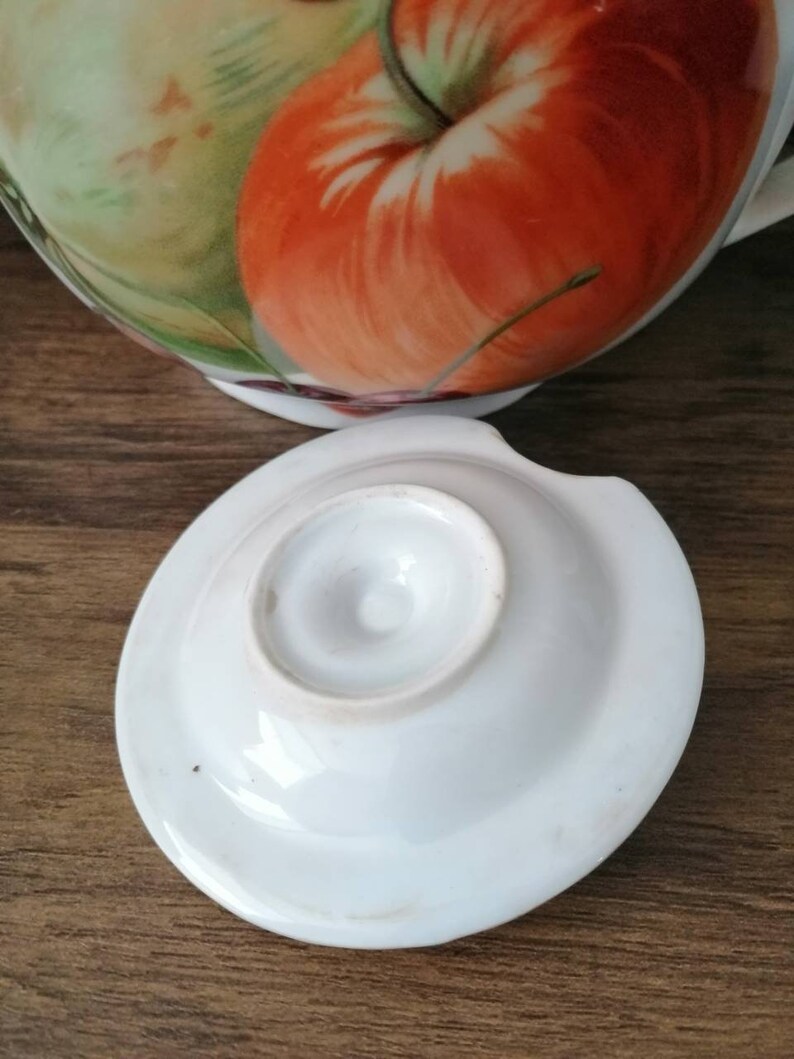 Vintage Teapot Victoria China Czechoslovakia Fruit Pattern Etsy UK