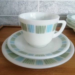 Pires vintage JAJ Pyrex e casamenteiro de prato lateral