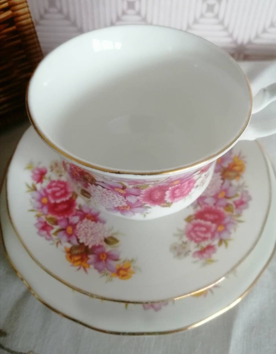Vintage Gainsborough Bone China Tea Cup Saucer and Tea Plate Etsy